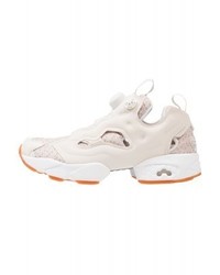 Baskets à enfiler en cuir beiges Reebok