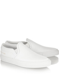 Baskets à enfiler en cuir blanches Common Projects