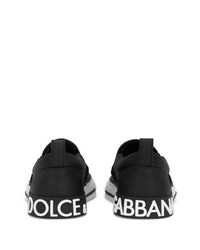 Baskets à enfiler en cuir noires Dolce & Gabbana