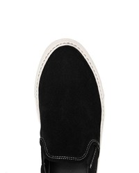 Baskets à enfiler en daim noires Common Projects