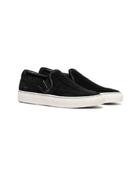 Baskets à enfiler en daim noires Common Projects