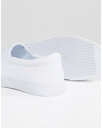 Baskets à enfiler en toile blanches Asos