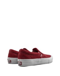 Baskets à enfiler en toile bordeaux Vans