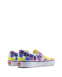 Baskets à enfiler en toile imprimé tie-dye multicolores Vans