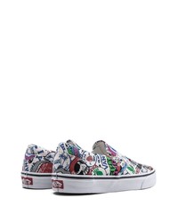 Baskets à enfiler en toile imprimées multicolores Vans