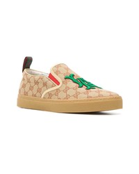 Baskets à enfiler marron clair Gucci