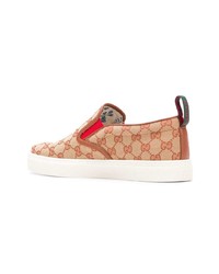 Baskets à enfiler marron clair Gucci