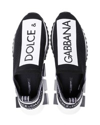 Baskets à enfiler noires Dolce & Gabbana