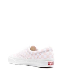 Baskets basses à carreaux roses Vans