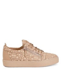 Baskets basses à clous marron clair Giuseppe Zanotti