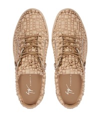 Baskets basses à clous marron clair Giuseppe Zanotti