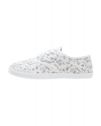 Baskets basses à fleurs blanches Anna Field
