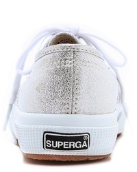 Baskets basses argentées Superga