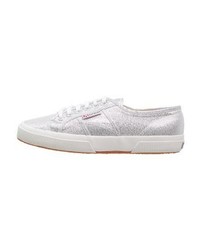 Baskets basses argentées Superga