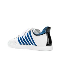 Baskets basses blanc et bleu DSQUARED2