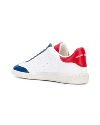 Baskets basses blanc et rouge et bleu marine Isabel Marant