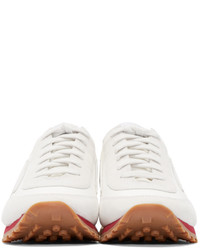Baskets basses blanc et rouge Marc Jacobs