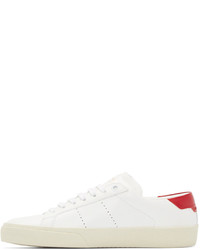 Baskets basses blanc et rouge Saint Laurent