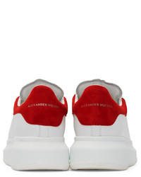 Baskets basses blanc et rouge Alexander McQueen