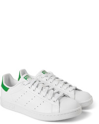 Baskets basses blanc et vert adidas