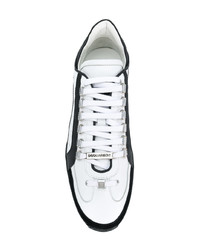 Baskets basses blanches et noires DSQUARED2