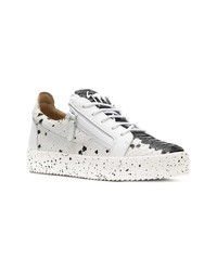 Baskets basses blanches et noires Giuseppe Zanotti Design