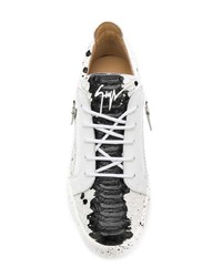 Baskets basses blanches et noires Giuseppe Zanotti Design