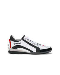 Baskets basses blanches et noires DSQUARED2