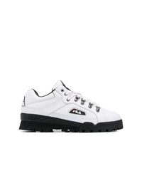 Baskets basses blanches et noires Fila