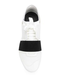 Baskets basses blanches et noires Balenciaga