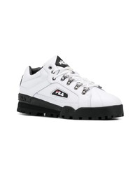 Baskets basses blanches et noires Fila