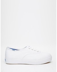 Baskets basses blanches Keds