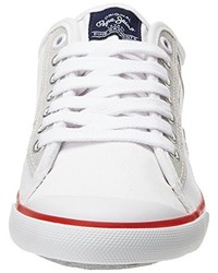 Baskets basses blanches Pepe Jeans