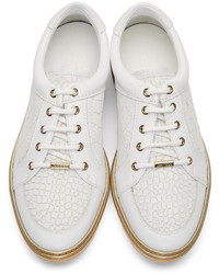 Baskets basses blanches Jimmy Choo