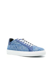 Baskets basses bleues Moschino