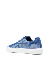 Baskets basses bleues Moschino