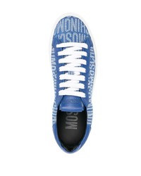 Baskets basses bleues Moschino