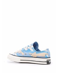 Baskets basses camouflage bleu clair Converse