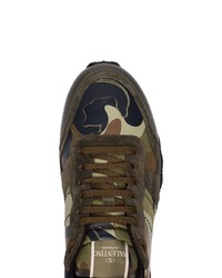 Baskets basses camouflage multicolores Valentino