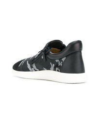 Baskets basses camouflage noires Giuseppe Zanotti Design