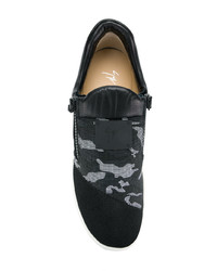 Baskets basses camouflage noires Giuseppe Zanotti Design