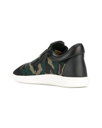 Baskets basses camouflage noires Giuseppe Zanotti Design