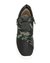 Baskets basses camouflage noires Giuseppe Zanotti Design