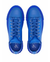 Baskets basses en caoutchouc bleu marine Giuseppe Zanotti