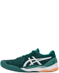 Baskets basses en caoutchouc vert foncé Asics