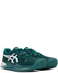 Baskets basses en caoutchouc vert foncé Asics