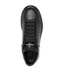 Baskets basses en cuir à clous noires Alexander McQueen