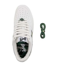 Baskets basses en cuir à étoiles blanches BAPE BLACK *A BATHING APE®