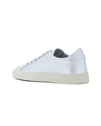 Baskets basses en cuir argentées Common Projects