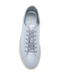 Baskets basses en cuir argentées Common Projects